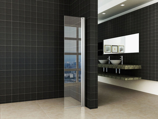 Wiesbaden scharnierende zijwand 40cm + muurprofiel Nano 10mm