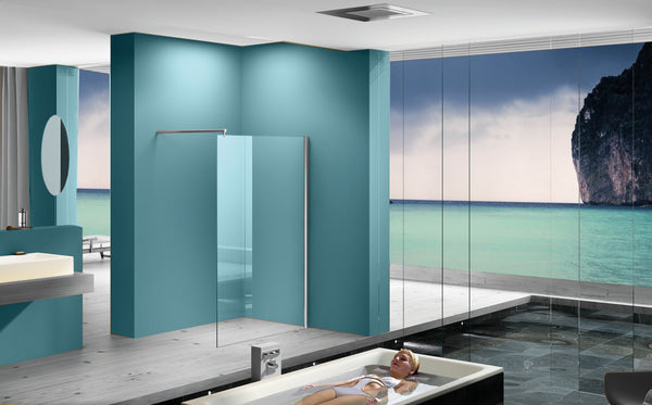 Wiesbaden Eco inloopdouche 90x200 cm - 8mm NANO glas