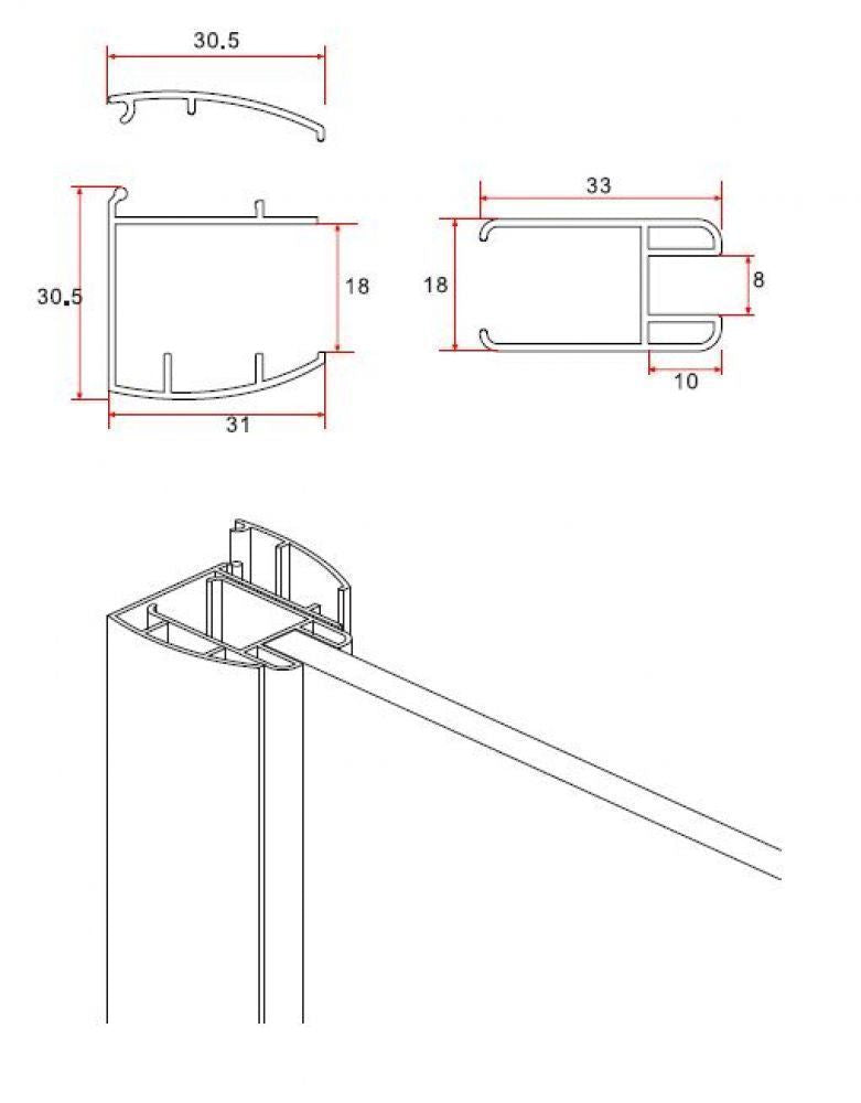Eco inloopdouche 110 cm 8 mm Nano 8719743060845