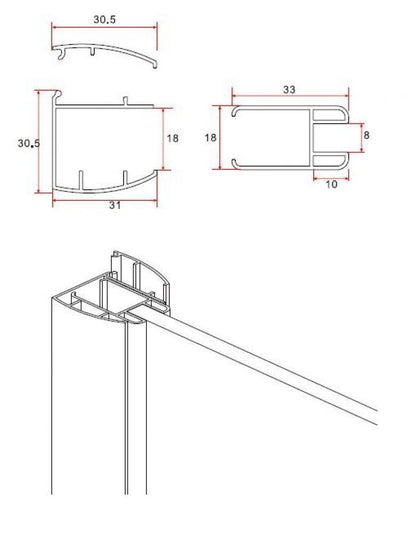 Eco inloopdouche 110 cm 8 mm Nano 8719743060845