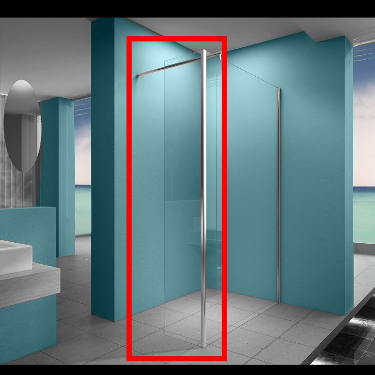 Eco zijwand met hoekprofiel 40 cm 8 mm Nano