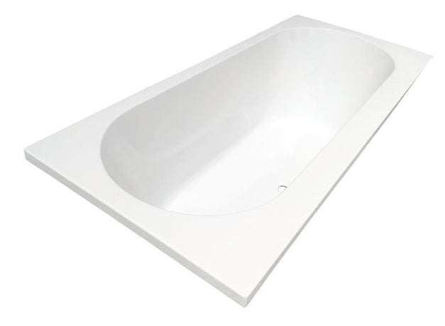 Portus RD inbouw duo ligbad 180x80x49 cm acryl glans wit