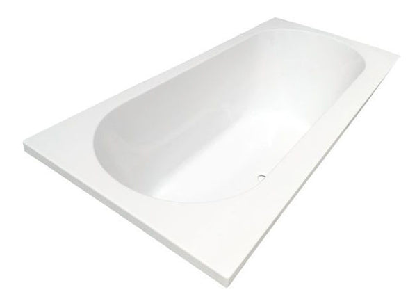 Portus RD inbouw duo ligbad 190x90x49 cm acryl glans wit