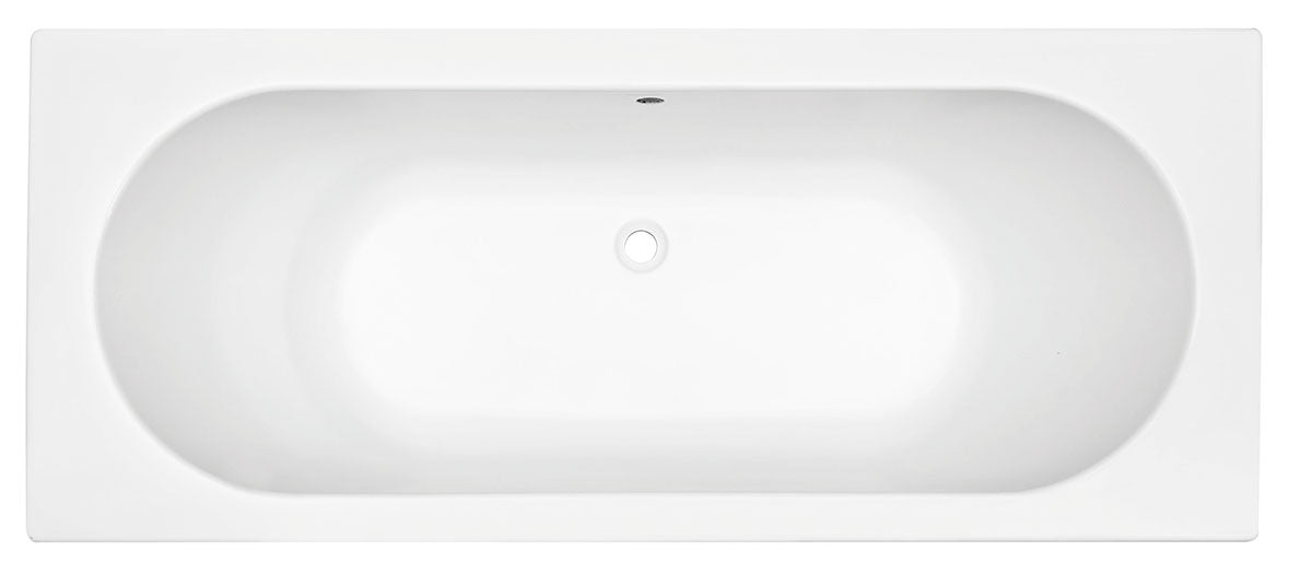 Portus RD inbouw duo ligbad 170x70x43 cm glans wit