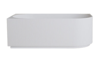 Rivi hoekbad links 180 x 80 cm acryl glans wit met waste glans wit