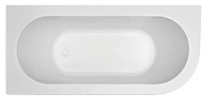 Corner half-vrijstaand ligbad acryl 180 x 80 x 58 cm wit links 8719323033429