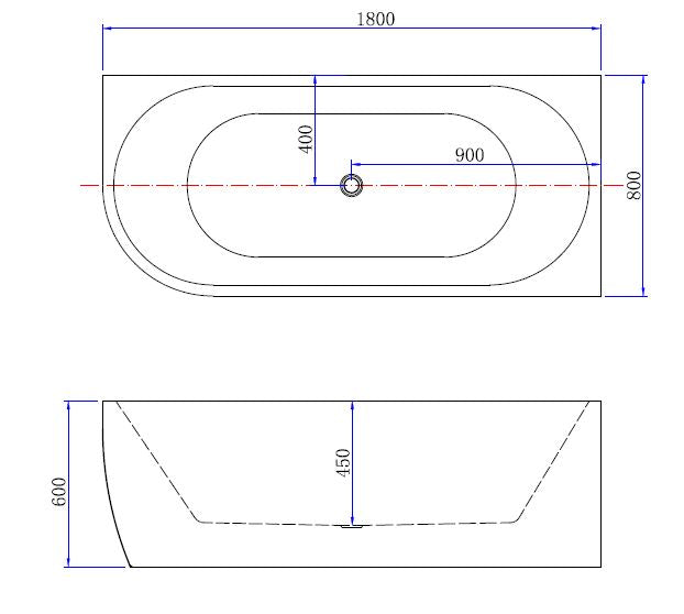 Wiesbaden Corner rechts acryl hoekbad 180x80 wit