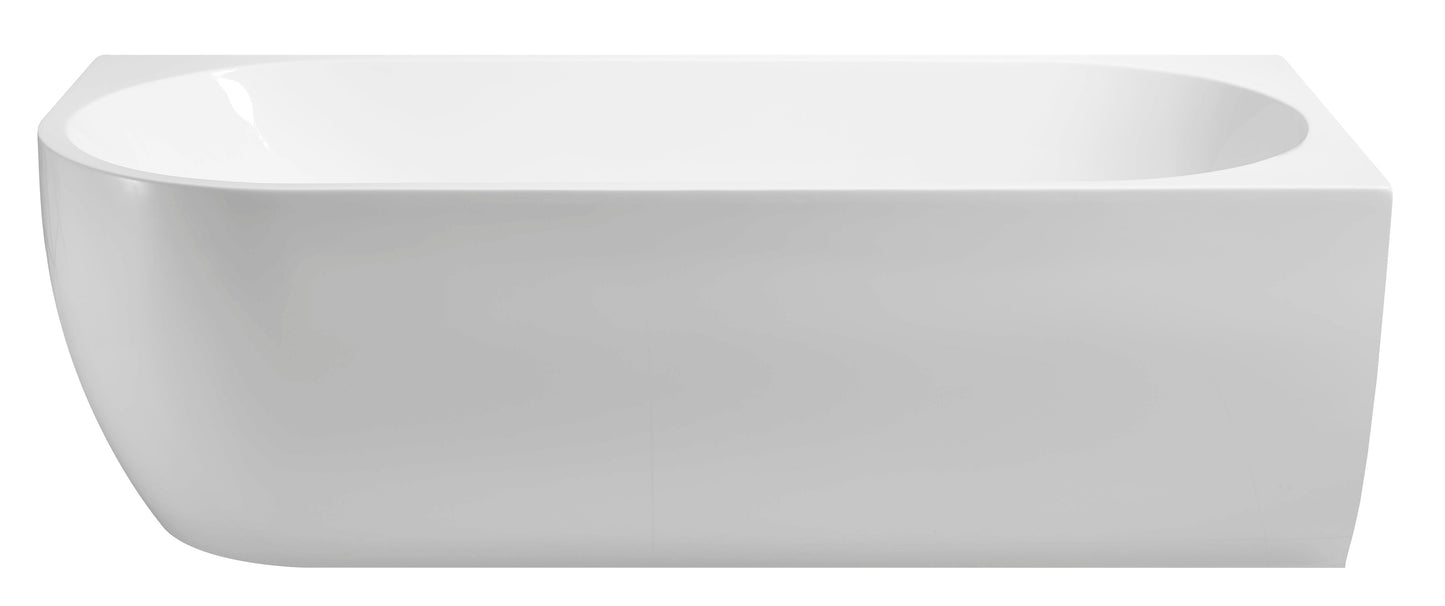 Corner half-vrijstaand ligbad acryl 180 x 80 x 58 cm wit rechts