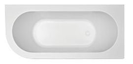 Corner half-vrijstaand ligbad acryl 180 x 80 x 58 cm wit rechts 8719323033436