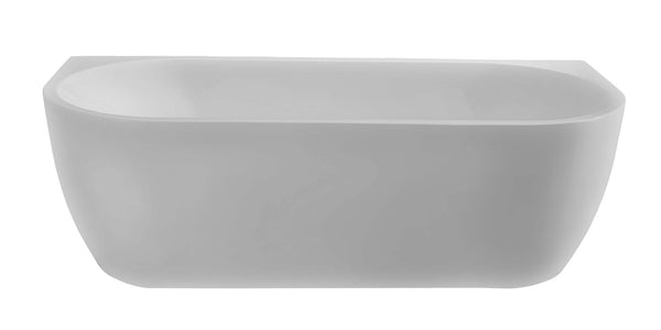 Wiesbaden Wall half-vrijstaand acryl ligbad 180x80 cm MATWIT