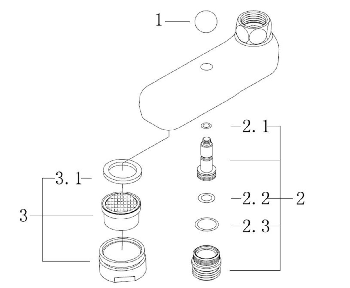 Swan baduitloop met omstel chroom 8712117068065