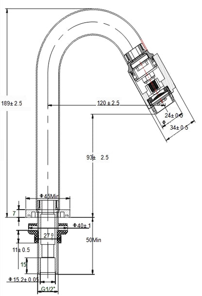 Victoria toiletkraan zwart 8719956082436