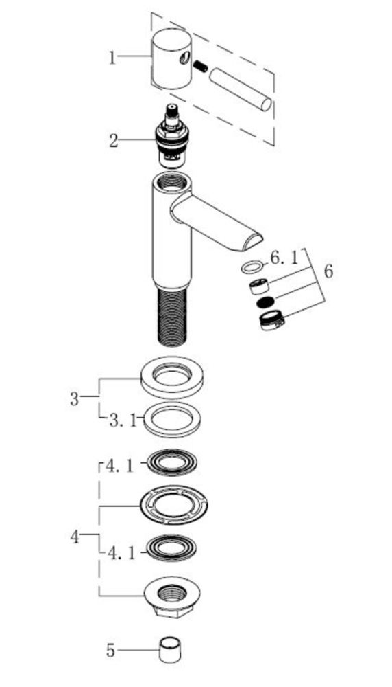Amador toiletkraan chroom 8717306083607