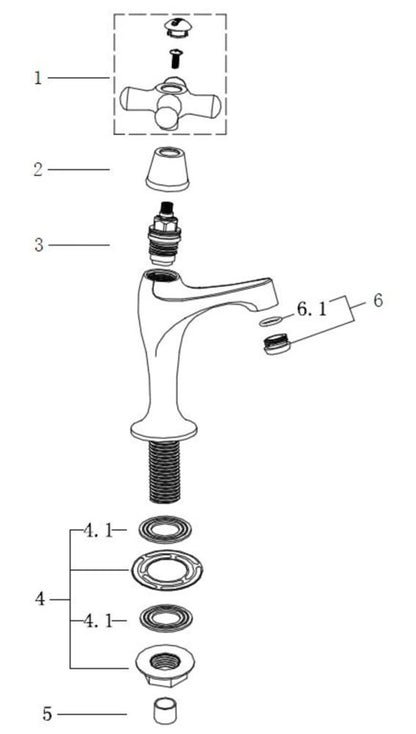 Lento toiletkraan chroom 8717306083690