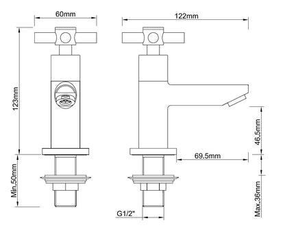 Asmaro toiletkraan RVS look 8719323032668