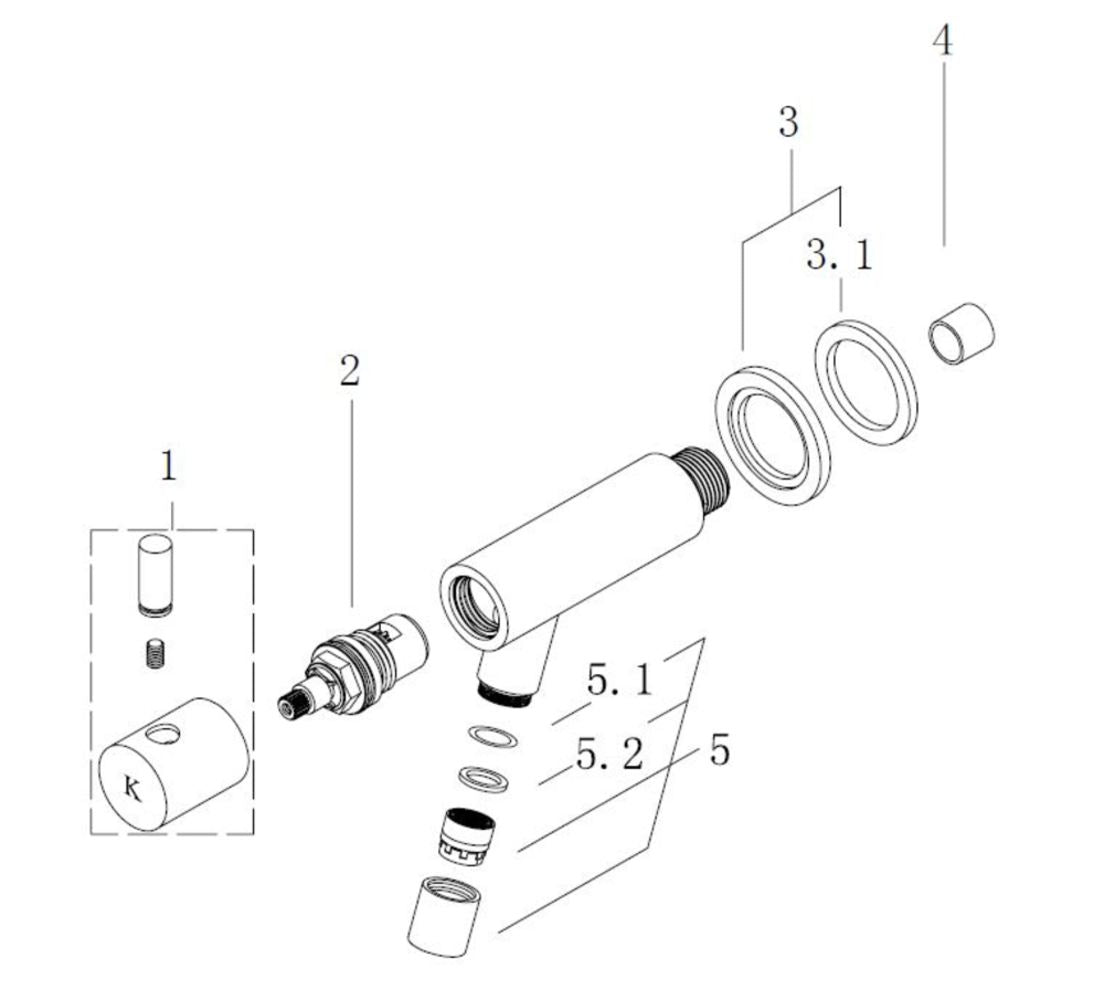 Amador toiletkraan muurbevestiging chroom 8718053671727