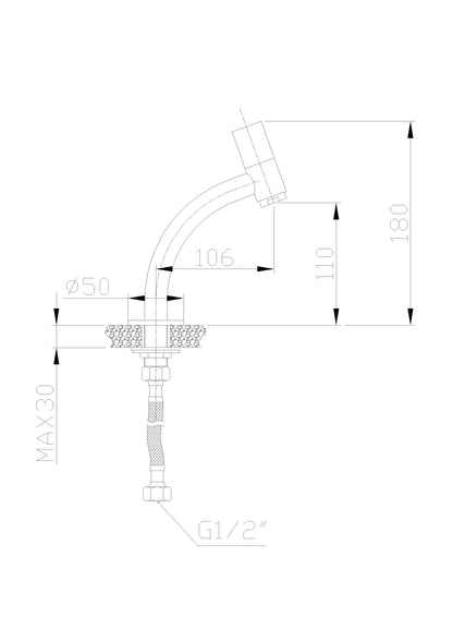 Zeta toiletkraan chroom 8718053680149