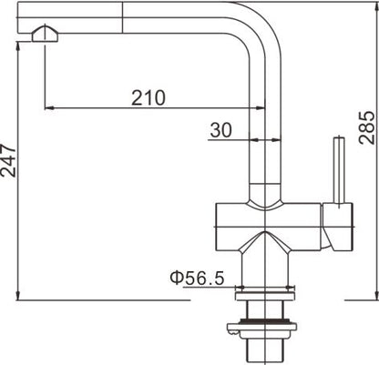 Reno keukenkraan met uittrekbare handdouche RVS 8718858077663