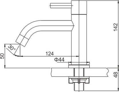 Verona toiletkraan RVS 8718858077717