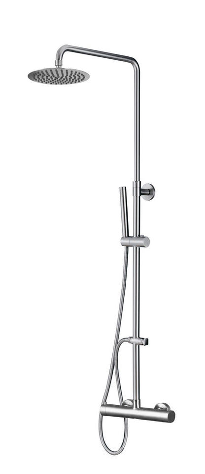 Caral thermostatische doucheopbouwset 20 cm RVS 8718858075423