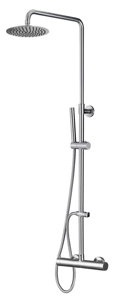 Wiesbaden 304 RVS douche-opbouwset + therm. kraan