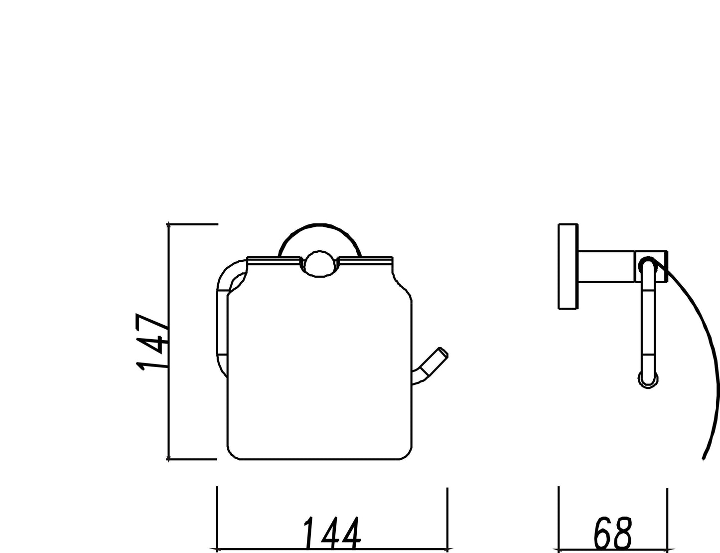 Brush toiletrolhouder met klep RVS 8718858071784