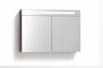 Spiegelkast 120 met LED verlichting Grey Oak