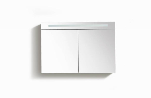 Spiegelkast 90 met TL verlichting Antraciet