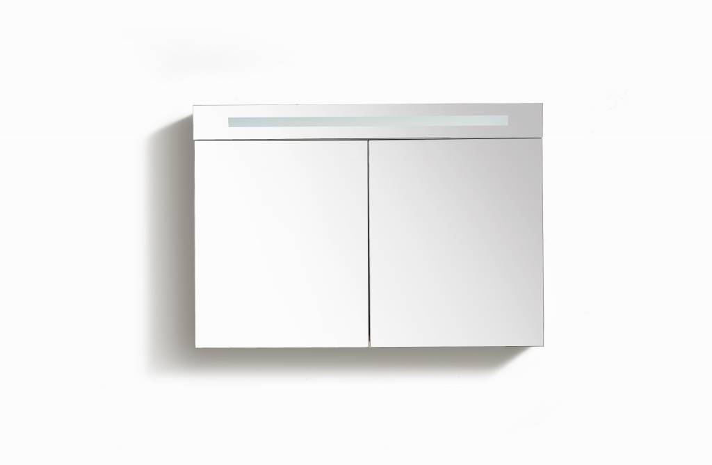Spiegelkast 120 met LED verlichting Light Wood