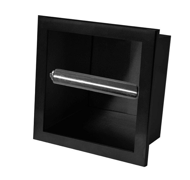 Sunk toiletrolhouder zwart