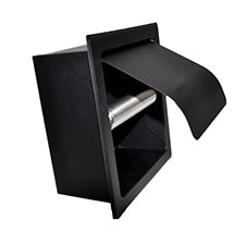 Sunk toiletrolhouder met klep zwart