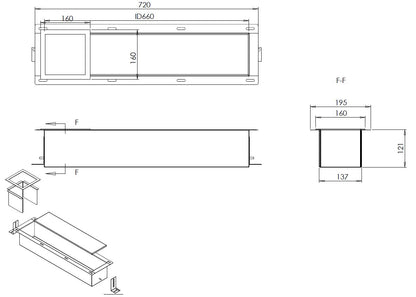 Wiesbaden inbouw reserve-rolhouder RVS