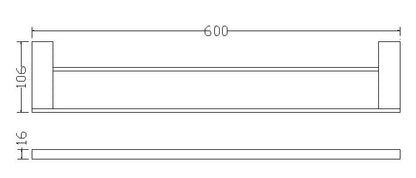 Eris dubbele handdoekrek chroom 8718503678719