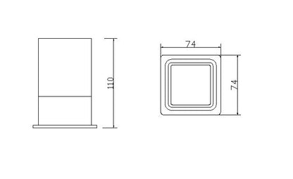 Wiesbaden Eris vrijstaande tandenborstelhouder chroom