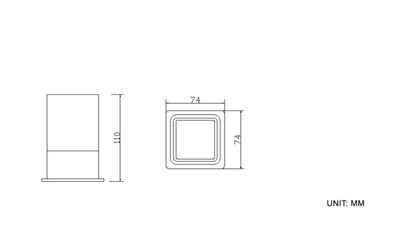 Eris vrijstaande tandenborstelhouder chroom 8718053678207