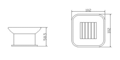 Wiesbaden Eris vrijstaande zeepschaal chroom