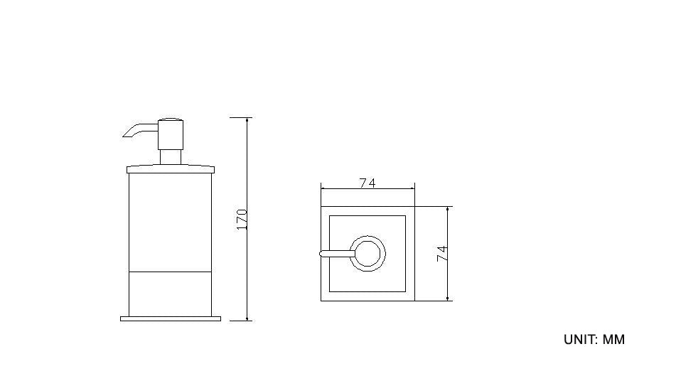Wiesbaden Eris vrijstaande zeepdispenser chroom