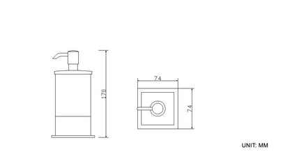 Wiesbaden Eris vrijstaande zeepdispenser chroom