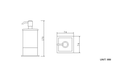 Eris vrijstaande zeepdispenser chroom 8718053678221