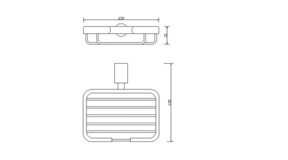 Wiesbaden Ida draad zeephouder chroom