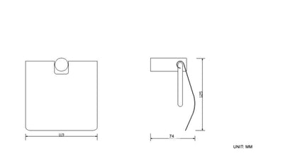 Ida toiletrolhouder met klep chroom 8718053678108