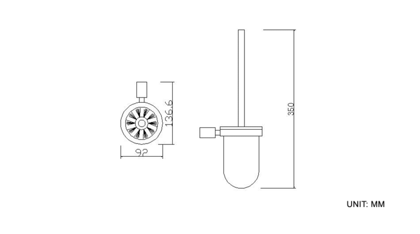 Ida toiletborstel chroom 8718053678153
