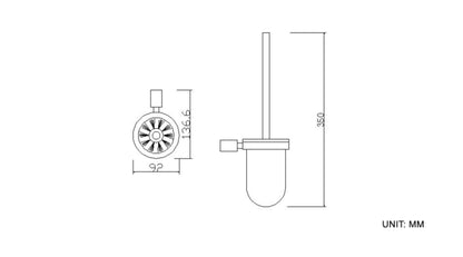 Ida toiletborstel chroom 8718053678153