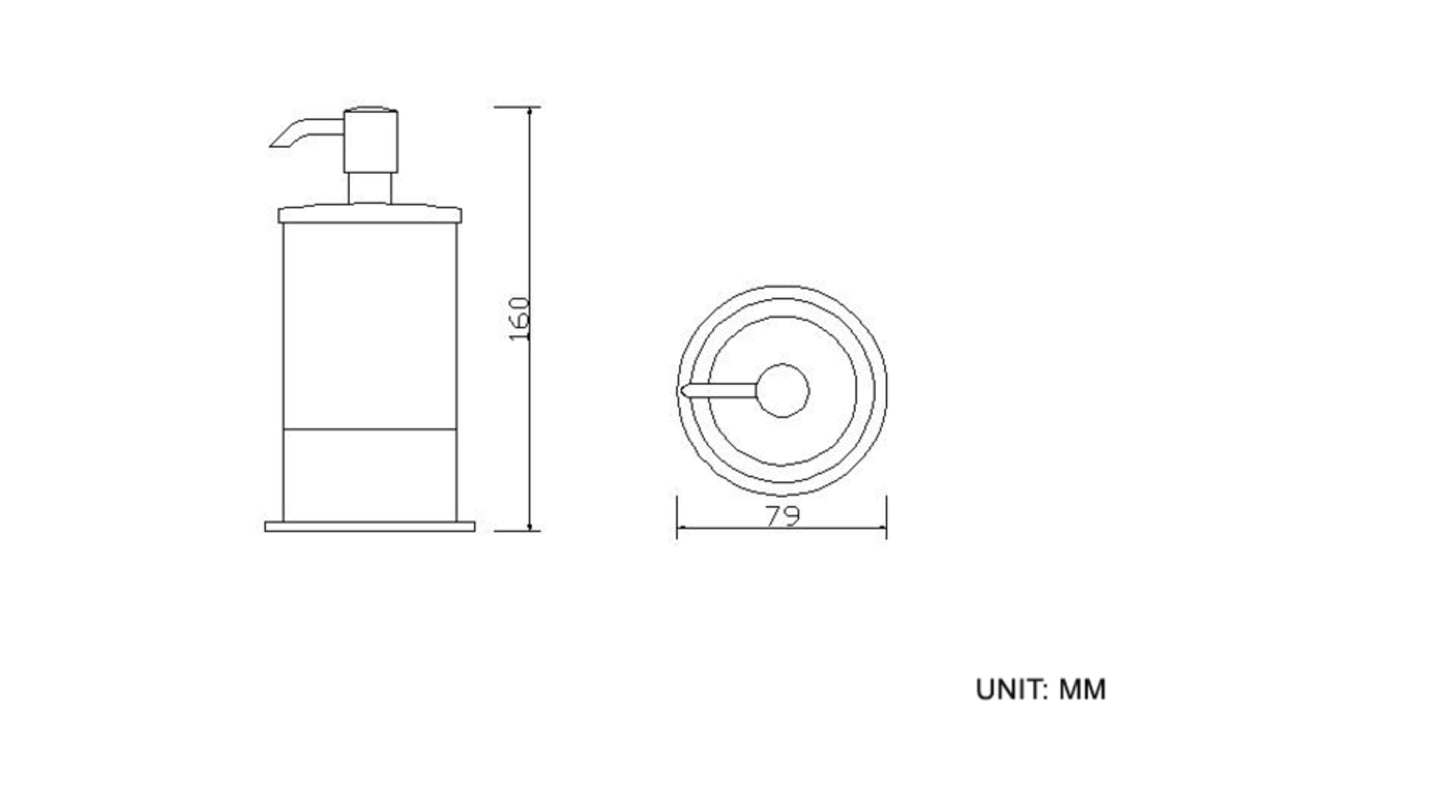 Ida vrijstaande zeepdispenser chroom 8718053678184