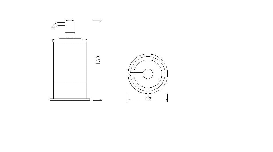 Wiesbaden Ida vrijstaande zeepdispenser chroom
