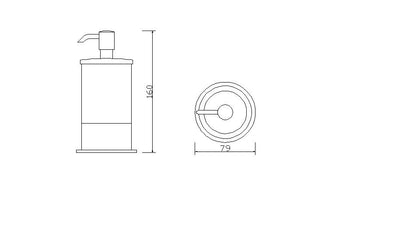 Wiesbaden Ida vrijstaande zeepdispenser chroom