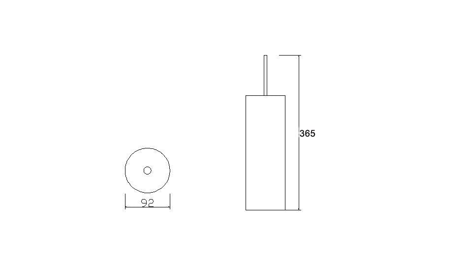 Wiesbaden Ida vrijstaande toiletborstelhouder chroom