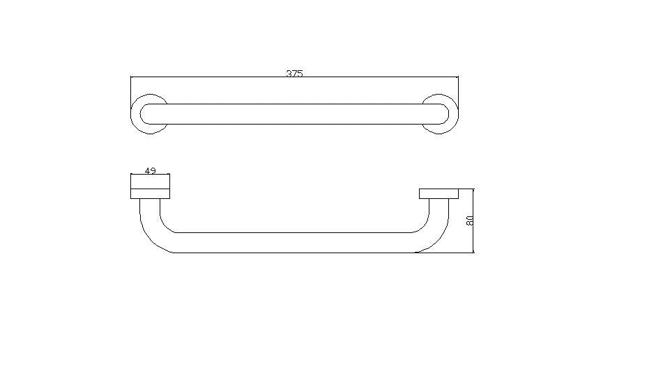 Wiesbaden Domo rechte badgreep chroom