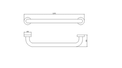 Wiesbaden Domo rechte badgreep chroom