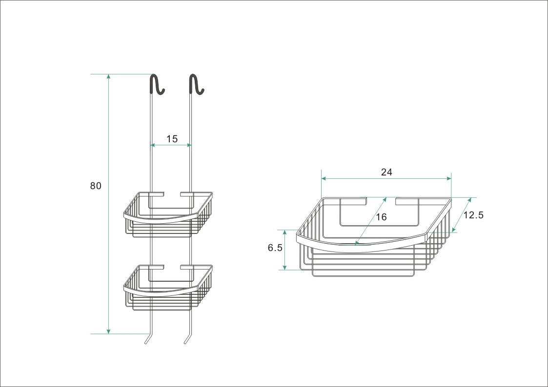 Wiesbaden Domo mat-zwart ophangrek tbv glazen wand 80cm